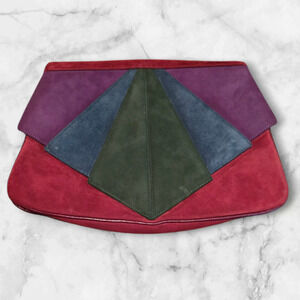 80s Vintage Maroon Clutch